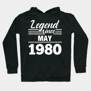 39th Birthday Gift Legend Since May 1980 Hoodie